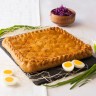 Пирог слоеный с капустой и яйцом
