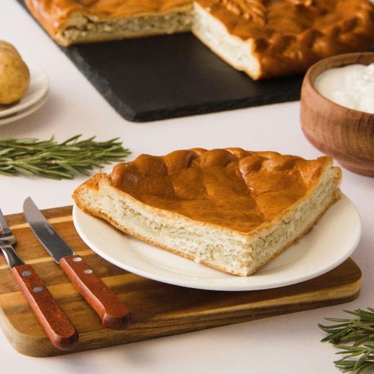Пирог сдобный курица с картофелем