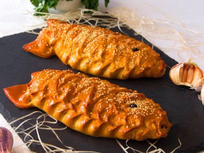 Кулебяка с горбушей